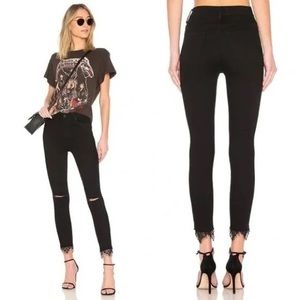 Mother Denim MOTHER Swooner Dagger Ankle Fray Jeans In Baa Baa Black Sheep 29